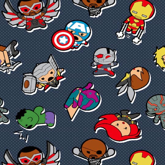 Marvel&#xAE; Avengers Cute Characters Cotton Fabric
